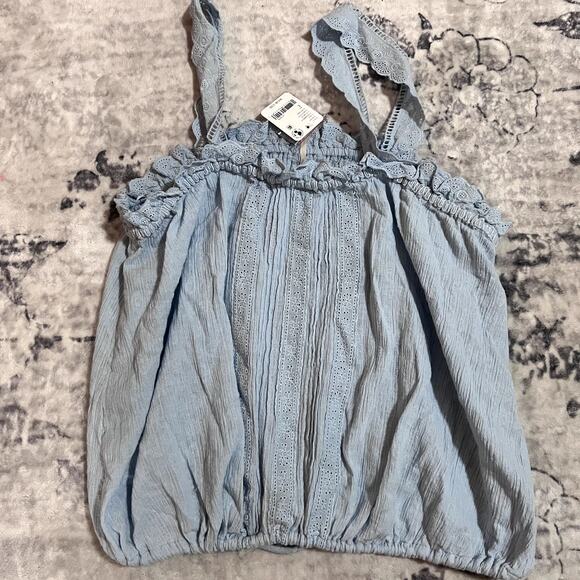 Free People Light Blue Tank Sz Large - Picture 2 of 7